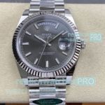 Super Replica ARF Rolex Day-Date 40mm Swiss 3255 Grey Dial Stainless Steel Watch 